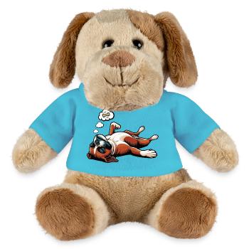 Boxer Boxer Porte-boxeurs Boxer Chien Boxer Propriétaire de boxer Fan boxer - Chien en peluche Helge MiniFeet® - bleu outremer - Devant