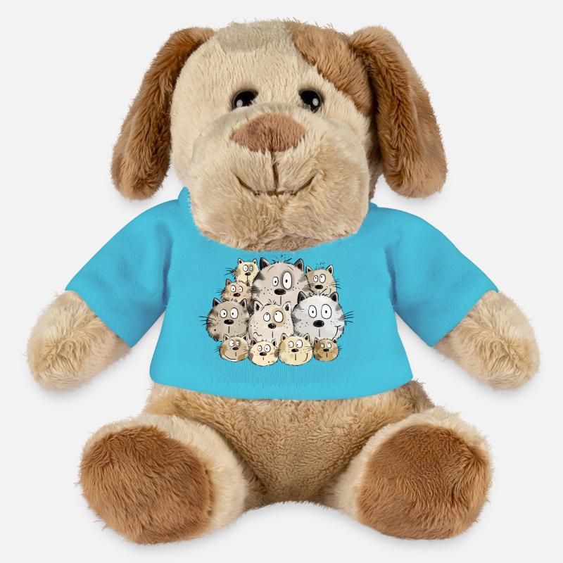 Funny Katzen I Kätzchen Katze Geschenk I Frauchen - MiniFeet® Hund Helge - Atollblau