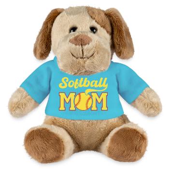 Softball Mama Retro Logo - MiniFeet® Hund Helge - Atollblau - Vorne