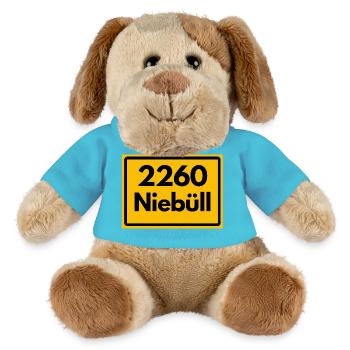 ANCIEN CODE POSTAL RÉTRO 2260 NIEBÜLL – MER DU NORD - Chien en peluche Helge MiniFeet® - bleu outremer - Devant