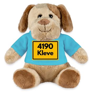 ALTE POSTLEITZAHL PLZ RETRO 4190 KLEVE – NRW - MiniFeet® Hund Helge - Atollblau - Vorne