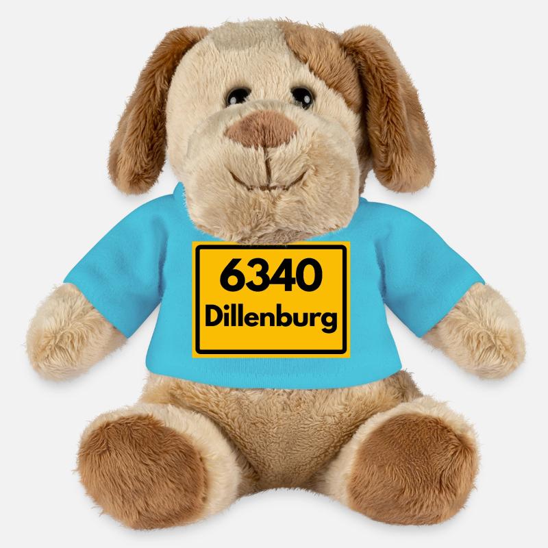 OLD POSTCODE POSTCODE RETRO 6340 DILLENBURG HEIMAT - MiniFeet® Dog Helge - atoll blue