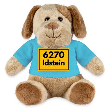ALTE POSTLEITZAHL PLZ RETRO 6270 IDSTEIN HEIMAT - MiniFeet® Hund Helge - Atollblau - Vorne