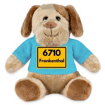 ALTE POSTLEITZAHL PLZ RETRO 6710 FRANKENTHAL RP - MiniFeet® Hund Helge - Atollblau - Vorne