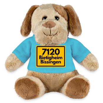 ALTE POSTLEITZAHL PLZ 7120 BIETIGHEIM BISSINGEN - MiniFeet® Hund Helge - Atollblau - Vorne