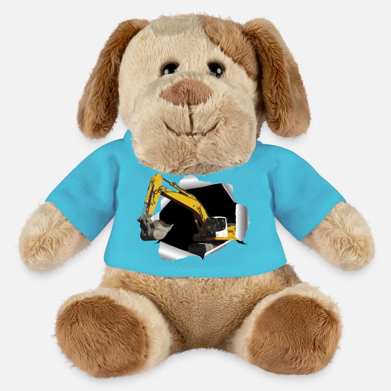 Bagger buddelt sich durchs T-Shirt - MiniFeet® Hund Helge - Atollblau