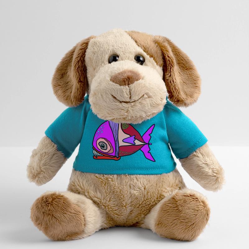 Bunter Surrealfisch Patchwork MiniFeet® Hund Helge