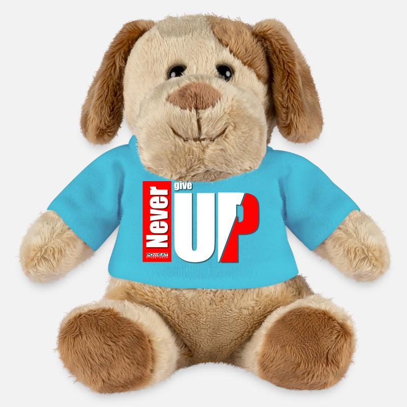 never give up - MiniFeet® Hund Helge - Atollblau