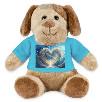 Herz aus Wasser und Licht - MiniFeet® Hund Helge - Atollblau - Vorne