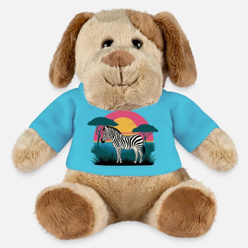 Sunset Zebra - MiniFeet® Hund Helge - Atollblau