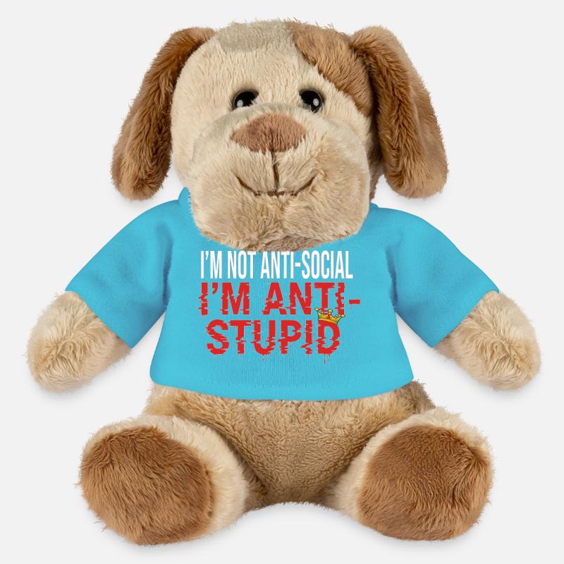 PAS ANTISOCIAL - Chien en peluche Helge MiniFeet® - bleu outremer
