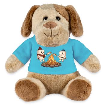 Amis de guimauves au feu de camp - Chien en peluche Helge MiniFeet® - bleu outremer - Devant