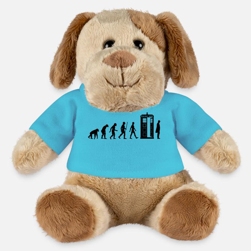 Evolution Tardis - Chien en peluche Helge MiniFeet® - bleu outremer