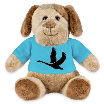 Schwan mit gewaltigen Schwingen - MiniFeet® Hund Helge - Atollblau - Vorne
