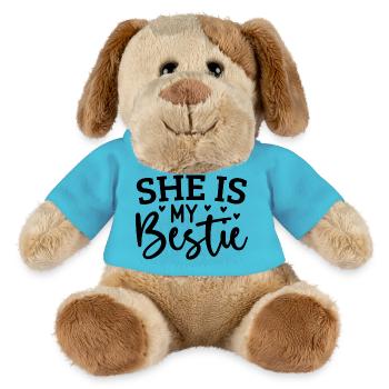 t shirt meilleure amie - Chien en peluche Helge MiniFeet® - bleu outremer - Devant