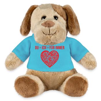 Du + ich = Für immer - MiniFeet® Hund Helge - Atollblau - Vorne