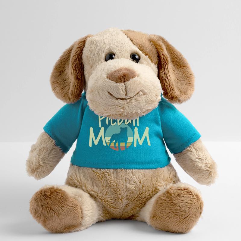 Pitbull MOM Sunset Silhouette Design Chien en peluche Helge MiniFeet®