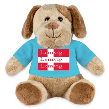 Drapeau Lemvig - Chien en peluche Helge MiniFeet® - bleu outremer - Devant