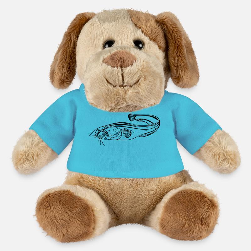 Poisson-chat - pêcheur - Chien en peluche Helge MiniFeet® - bleu outremer