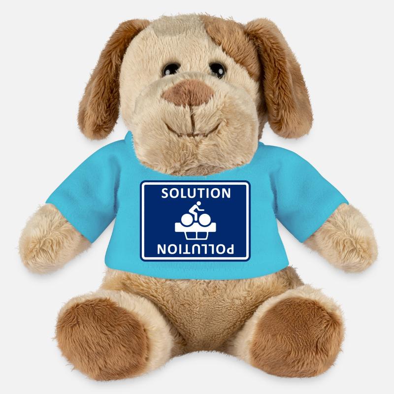 Solution Pollution - Chien en peluche Helge MiniFeet® - bleu outremer