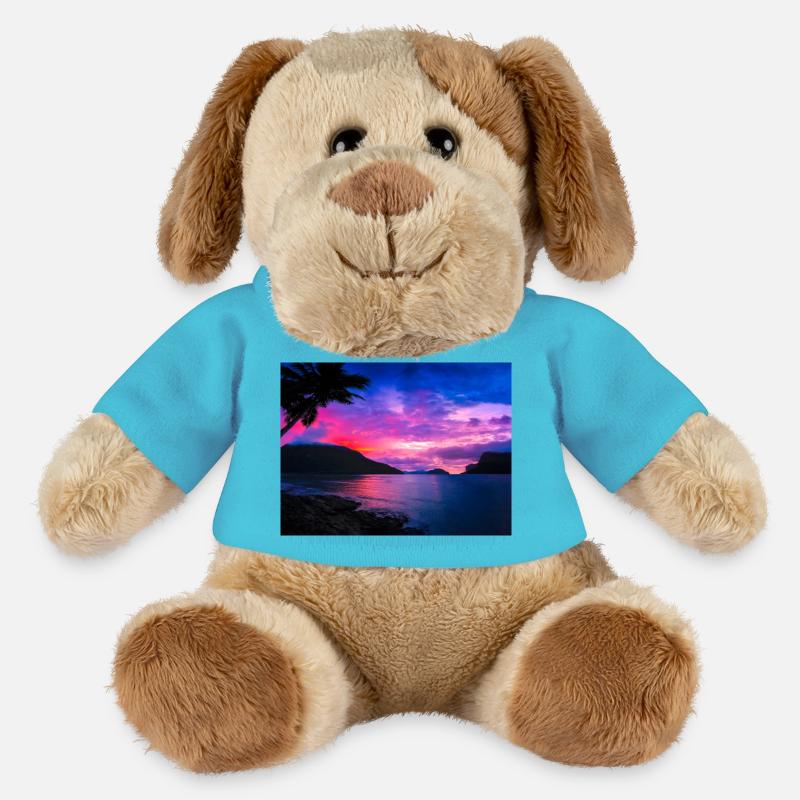 RÊVE DE L’ÎLE - Chien en peluche Helge MiniFeet® - bleu outremer