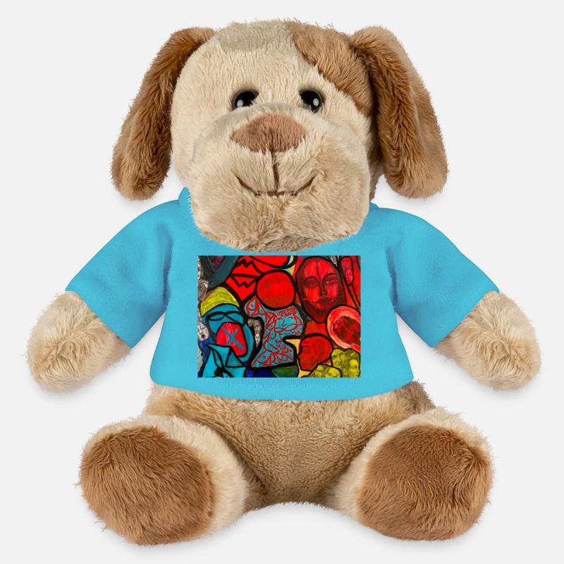 Kunstvolles Design - MiniFeet® Hund Helge - Atollblau