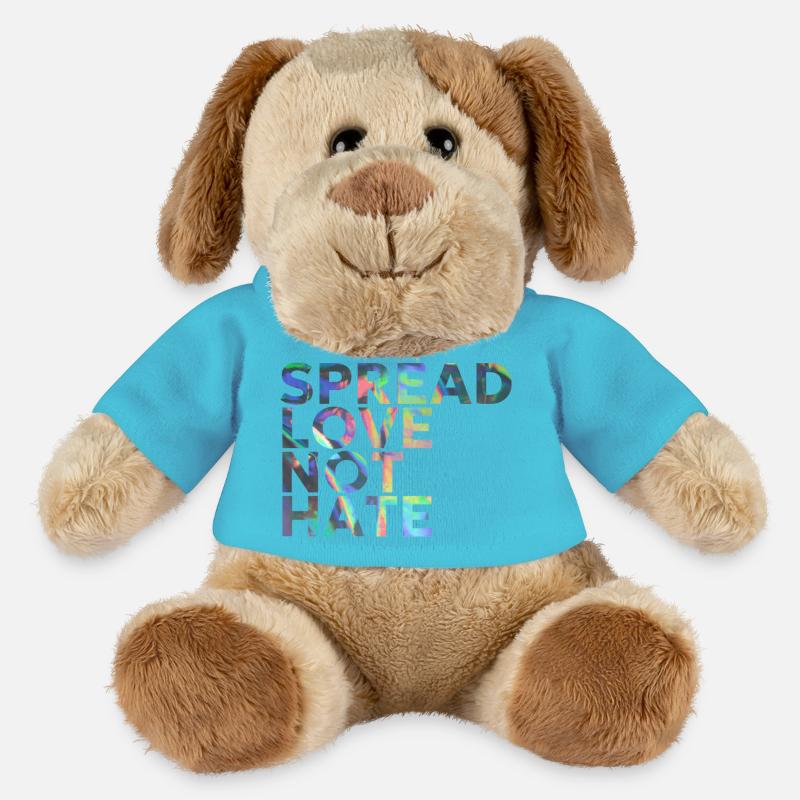 SPREAD LOVE NOT HATE - MiniFeet® Hund Helge - Atollblau