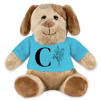 Lette c minimalistische Blumen - MiniFeet® Hund Helge - Atollblau - Vorne