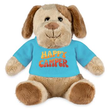 Happy Camper Gradient Text - MiniFeet® Dog Helge - atoll blue - Front
