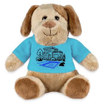 Haus Villa Hausbau - MiniFeet® Hund Helge - Atollblau - Vorne