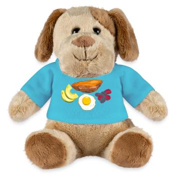 Spiegelei, Süßkartoffel, Avocado und Beeren - MiniFeet® Hund Helge - Atollblau - Vorne