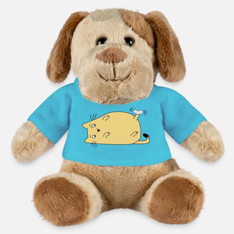 Chat avec du ruban adhésif - Chien en peluche Helge MiniFeet® - bleu outremer