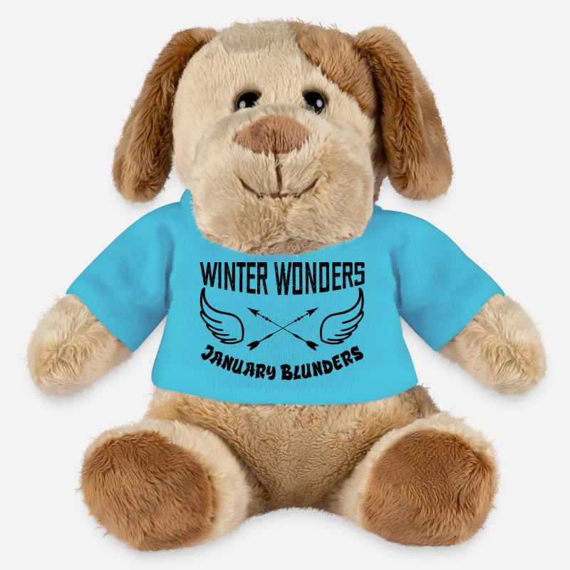 Winterwunder Januar-Patzer - MiniFeet® Hund Helge - Atollblau