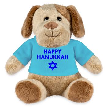 HAPPY HANUKKAH - Chien en peluche Helge MiniFeet® - bleu outremer - Devant