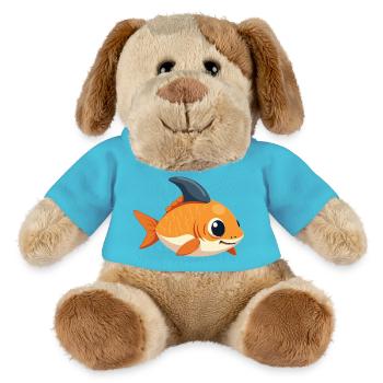 Goldfish with shark fin – Dare to be different - MiniFeet® Dog Helge - atoll blue - Front