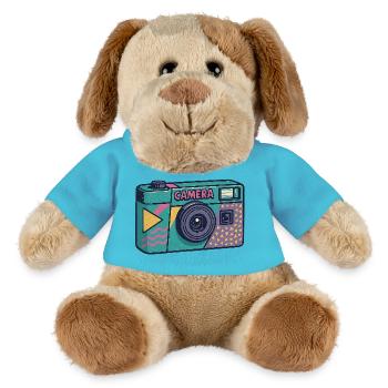 Millennial Retro Kamera - MiniFeet® Hund Helge - Atollblau - Vorne