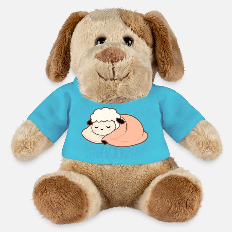 Sleeping Sheep with Pillow – gentle, calm - MiniFeet® Dog Helge - atoll blue