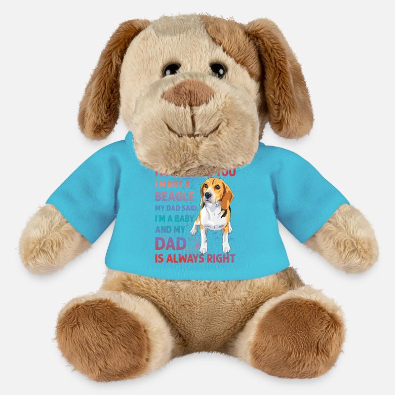 Beagle Lustiger Spruch - MiniFeet® Hund Helge - Atollblau