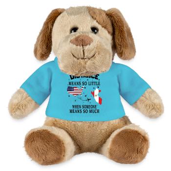 Distanz bedeutet so wenig, wenn jemand viel bedeutet - MiniFeet® Hund Helge - Atollblau - Vorne