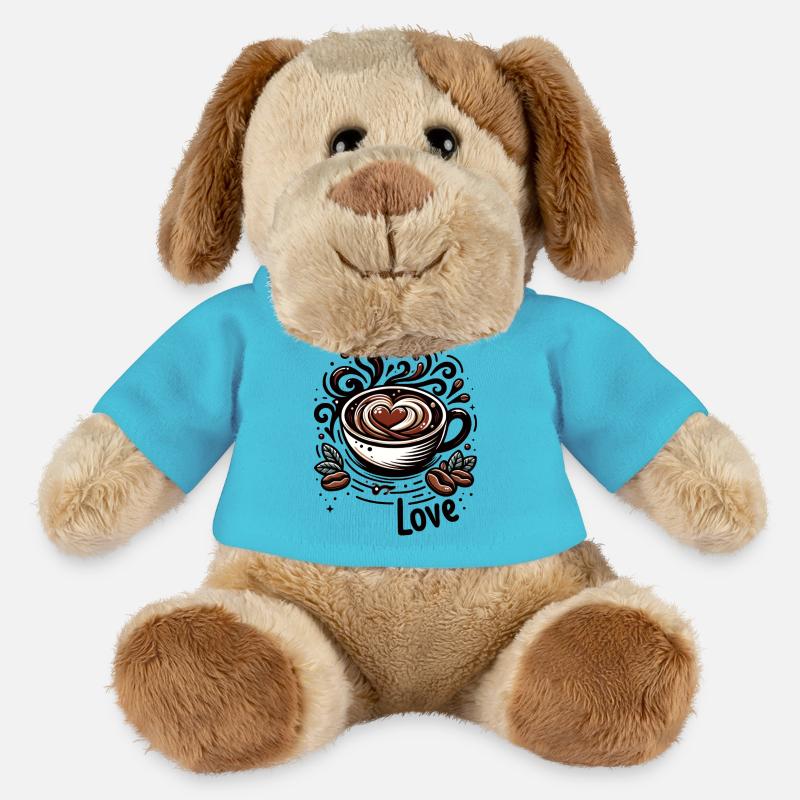 Kaffeeliebe - MiniFeet® Hund Helge - Atollblau