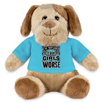 Ich bin nicht wie andere Mädchen, ich bin schlimmer - MiniFeet® Hund Helge - Atollblau - Vorne