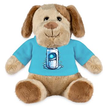 Robot Cyborg Beverage Can - MiniFeet® Dog Helge - atoll blue - Front