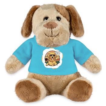 Fête des pères, papa et son chien - Chien en peluche Helge MiniFeet® - bleu outremer - Devant