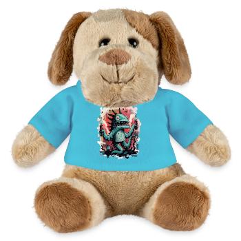 Dynamite candles and a crazy monster - MiniFeet® Dog Helge - atoll blue - Front