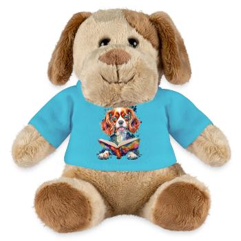 Cavalier King Charles Spaniel livre de lecture chien - Chien en peluche Helge MiniFeet® - bleu outremer - Devant