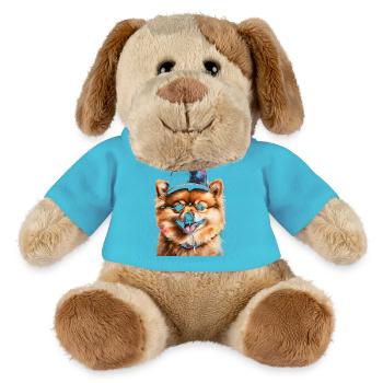 Pomeranian Pomeranian Snapback Cap Dog Print - MiniFeet® Dog Helge - atoll blue - Front