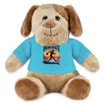 Dominate or Drown – Sporty motif for athletes - MiniFeet® Dog Helge - atoll blue - Front