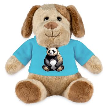 Panda - Cute Animal Design - MiniFeet® Dog Helge - atoll blue - Front
