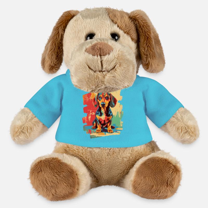 Teckel - Chien en peluche Helge MiniFeet® - bleu outremer