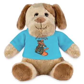 Curvy Roads Are My Domain Motorcycle Biker Retro - MiniFeet® Dog Helge - atoll blue - Front